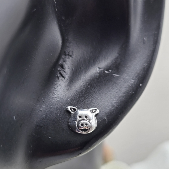 ❤️ PIGGY STUD EARRINGS - Picture 3 of 4